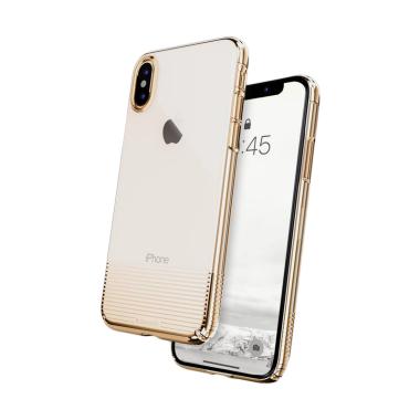 Caudabe Lucid Clear Casing for iPhone XS [Original/ Impact Resistanct & Glass Like Crystal] Gold