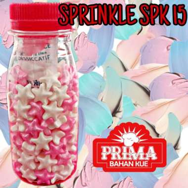 SPRINKLE MOTIF / hiasan kue / trimit motif-SPK15 (star 2 colour)