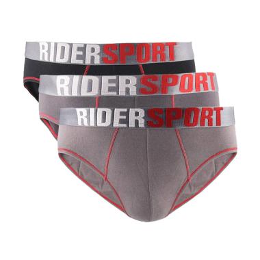 Rider Sport Brief Man Pakaian Dalam Pria Multicolor [Box 3 in 1/ R337B] M Multicolor