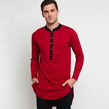 VM Gamis Muslim Lengan Panjang Pria [Size Jumbo] XXXL Maroon