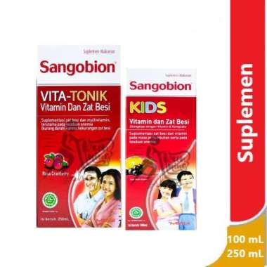 Sangobion VitaTonik 250 mL & Sangobion Kids Sirup 100 mL - suplemen penambah darah Sangobion Vitaton
