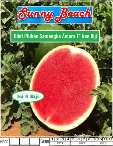 Bibit Semangka Amara F1 Non-Biji | Bibit Semangka Merah Tanpa Biji