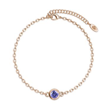 Her Jewellery Birth Stone Bracelet Crystals Gelang Amethyst