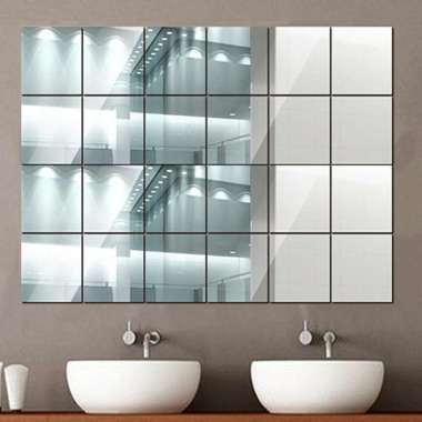 Cermin Stiker Dinding Sticker Kaca Film Wall Wallpaper Mirror Dekorasi
