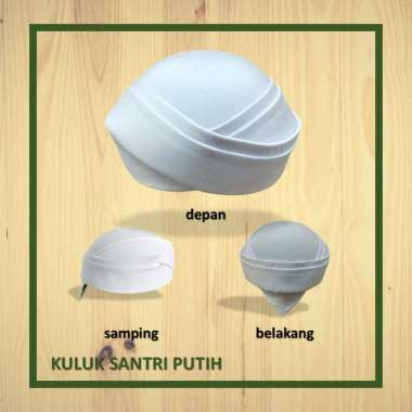 PECI SONGKOK KULUK SANTRI MERAH POLOS 3 PUTIH