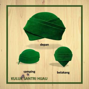 PECI SONGKOK KULUK SANTRI MERAH POLOS 5 HIJAU