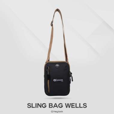 HEYLOOK Tas Selempang Pria Wells Sling Bag Pria Tas Slempang Mini Cowok BLACK