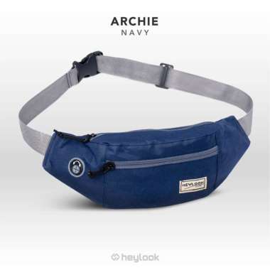 HEYLOOK Tas Selempang Pria Archie Tas Pria Distro Waistbag Tas Pinggang Outdoor Premium NAVY