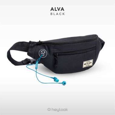 HEYLOOK Tas Selempang Pria Waist Bag Alva Pria Sling Bag Gadget Distro Pria BLACK