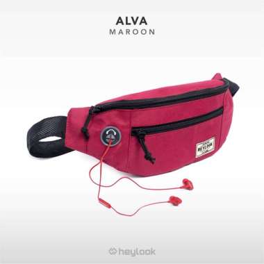 HEYLOOK Tas Selempang Pria Waist Bag Alva Pria Sling Bag Gadget Distro Pria MAROON