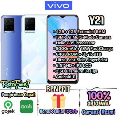 Vivo Y21 - RAM 5GB / ROM 64GB - Garansi Resmi