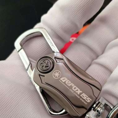 Gantungan Kunci Remote Keyless Motor Yamaha Aerox Logo Gantungan Saja Brown