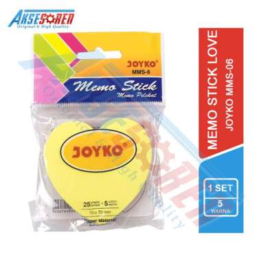 Kertas Memo Joyko Bentuk Hati [MMS-6] / Kertas Memo Tempel Bentuk Love / Memo Stick Pelekat / Stiker