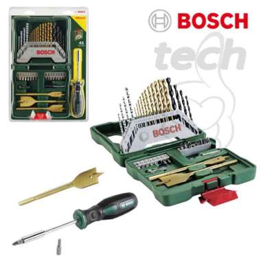 Bosch X-line 41 Titanium Set Mata Bor & Mata Obeng + Obeng Tangan