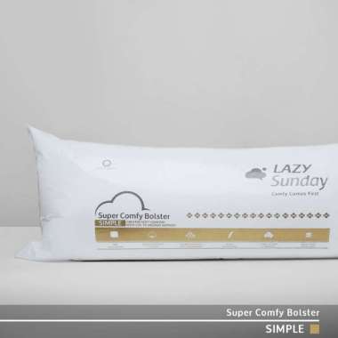 Guling - Super Comfy Simple - Microfiber Goose Down - LAZY Sunday White