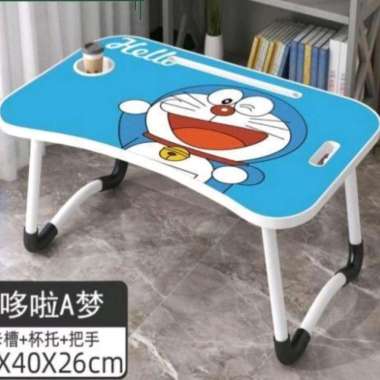 Meja Belajar Lipat/Meja Laptop Bt21/Kitty/Princess/Spiderman/Doraemon doraemon