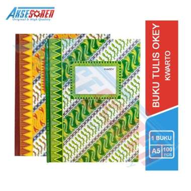 Buku Tulis Okey Kwarto [1 Buku/100 Lembar] / Buku Catatan Harian / Buku Debur Sedang / Buku Tulis Be