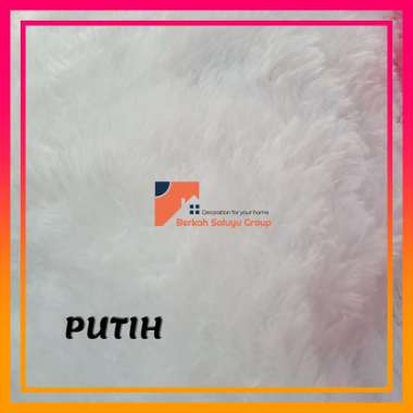 Keset bulu rasfur lembut uk 70x40cm Putih