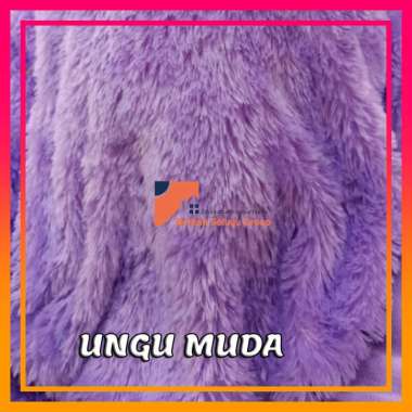 Keset bulu rasfur lembut uk 70x40cm ungu muda