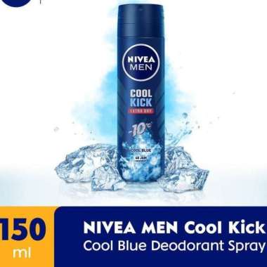 NIVEA MEN Personal Care Deodorant Cool Kick Spray 150 ml - Deodoran Pria - Deodoran Semprot - Deodor