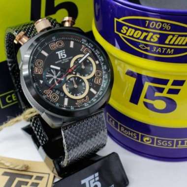 Jam Tangan Fashion Jam tangan Pria T5 H3748 original bergaransi free box Silver