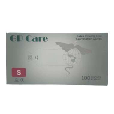 GP CARE LATEX POWDER FREE EXAMINATION GLOVES SIZE S