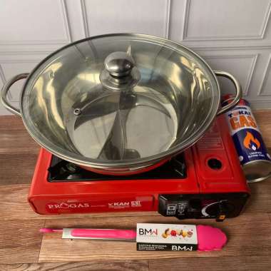 Paket Kompor Portable + Panci Shabu + Gas + Capitan Progas