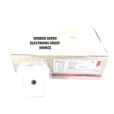 Broco Stop TV Kabel Anten Antena Galleo Putih Antenna Socket Outlet Sn