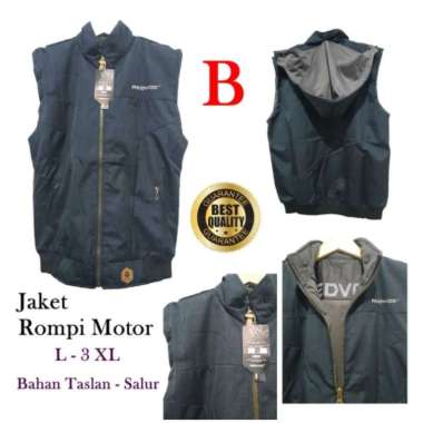 JAKET ROMPI PRIA JAKET MOTOR BOLAK BALIK 420 - B. Salur Navy 100 % ORIGINAL Multicolor