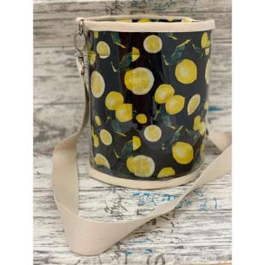 Tas Tote Bucket Pvc mika fashion Cream