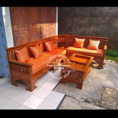 Furniture Jati Meja Kursi Ruang Tamu - Kursi Sofa Busa Model Minimalis