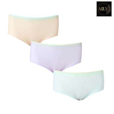 Aily FR59 Celana Dalam Wanita Seamless Polos Set 3pcs