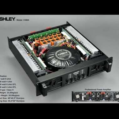 POWER AMPLIFIER ASHLEY V4800 ( 4 CHANNEL ) ORIGINAL