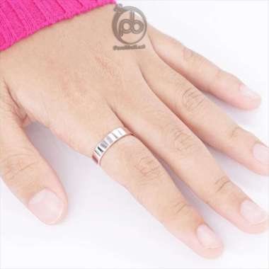 Cincin Simple Perak Bali 925 Asli Wanita Pria Silver Ring Lingkar Polos Flatido 10