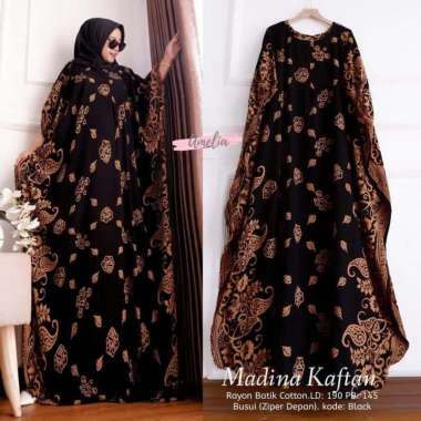 Rindana Kaftan Wanita Jumbo Rayon Premium Gamis Kaftan Batik Modern Kekininan Bigsize LD 180 cm Sesu