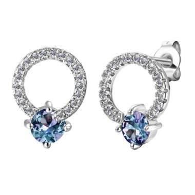 Circlet Alexandrite Earrings - Anting Gemstone by Her Jewellery