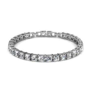 Square Tennis Bracelet - Gelang Crystal by Her Jewellery White Gold