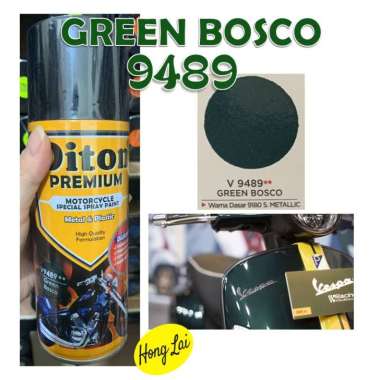 Cat Pilox Diton Premium Vespa Green Bosco 9489 Warna Hijau Tua Gelap Metalik Kilap Pespa pilok pylox