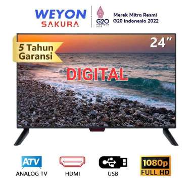 ready tv led murah 24 inch HD full layar garansi 1 tahun tv 24 full