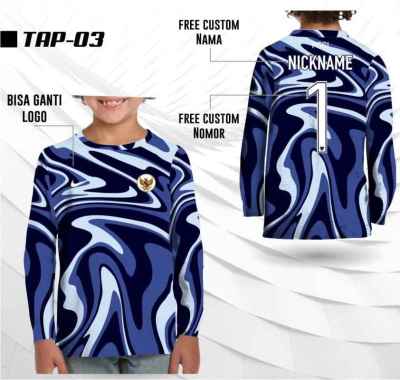 jersey anak timnas indonesia kiper gk kaos tim nasional bola lengan paanjang 0 BIRU