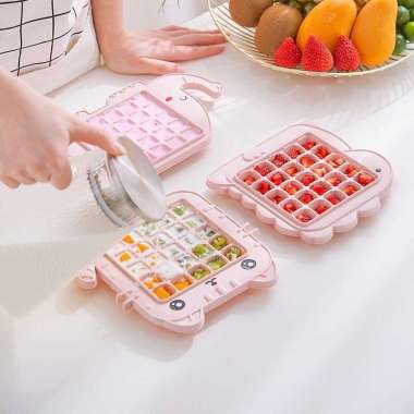 Cetakan Es Batu KARAKTER 25 TRAY / Ice Cube Cetakan Puding Agar Lucu GAJAH PINK
