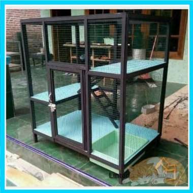 Kandang Kucing Aluminium kawat ram