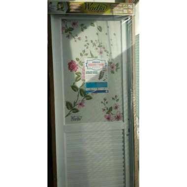 pintu kamar mandi baja premium motif kaca gambar warna putih KIRI