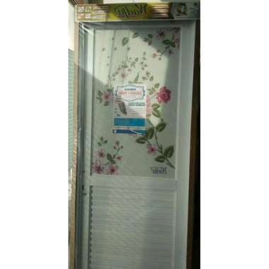 pintu kamar mandi baja premium motif kaca gambar warna putih KANAN