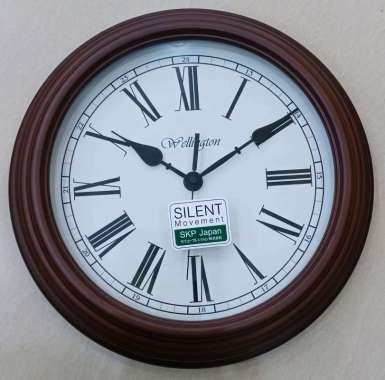 Watchhappy Jam Dinding WELLINGTON ORIGINAL 601 340 Quiet Sweep Best Seller Wooden Clock