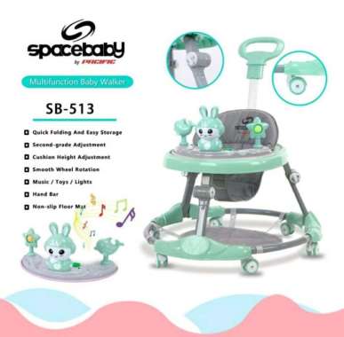 Babywalker Spacebaby SB-513 Baby Walker Space Baby SB 513 SB513 Dorongan Mainan Boneka Musik