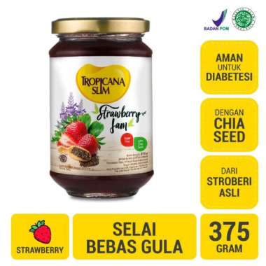 Tropicana Slim Selai Strawberry Jam 375g Sugar Free