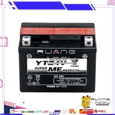 Accu/Aki Motor Kering Yuasa YTZ4V untuk motor Beat, Vario 110, Revo, Vixion, Scoopy, Blade, CRF, New