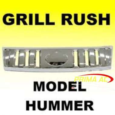 GRILL BUMPER DEPAN RUSH TERIOS 2015 2016 2017 MODEL HUMMER CHROME crome