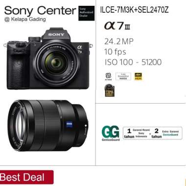 SONY Center Jakarta -SONY Alpha a7III / a7 mark III / ILCE- 7M3 Kit Lensa FE 28-70mm F3.5-5.6 OSS Ka